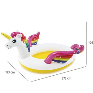 استخر بادی کودک اینتکس intex طرح یونیکورن (اسب تک شاخ) مدل 57441-اسباب بازی